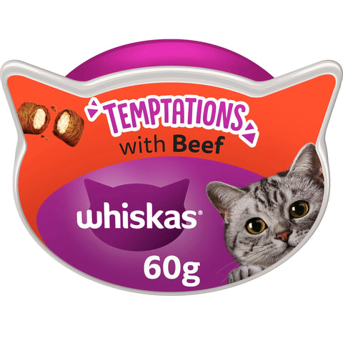 Whiskas Temptations with Beef Adult Cat Treats