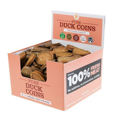 JR Pure Duck Coins Dog Treats - Walkies Pet Shop