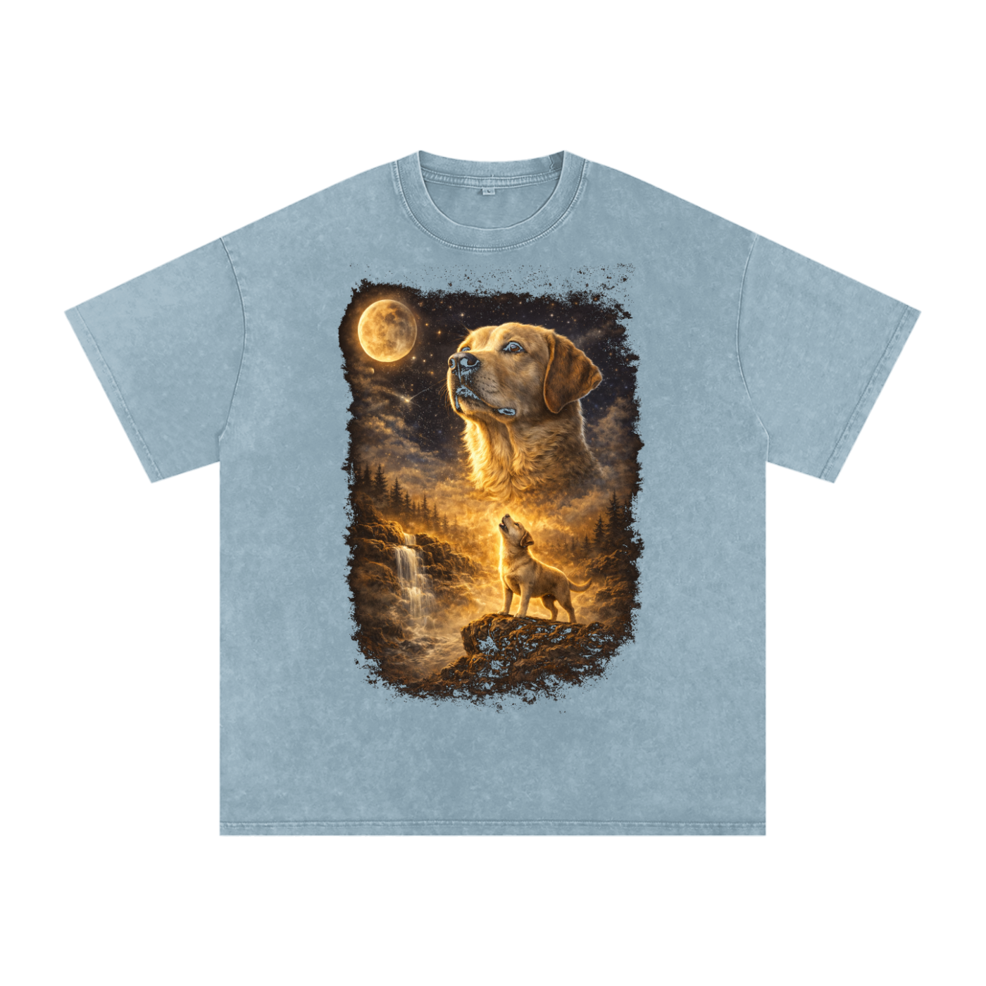 Snow Washed Oversized Cotton T-Shirt