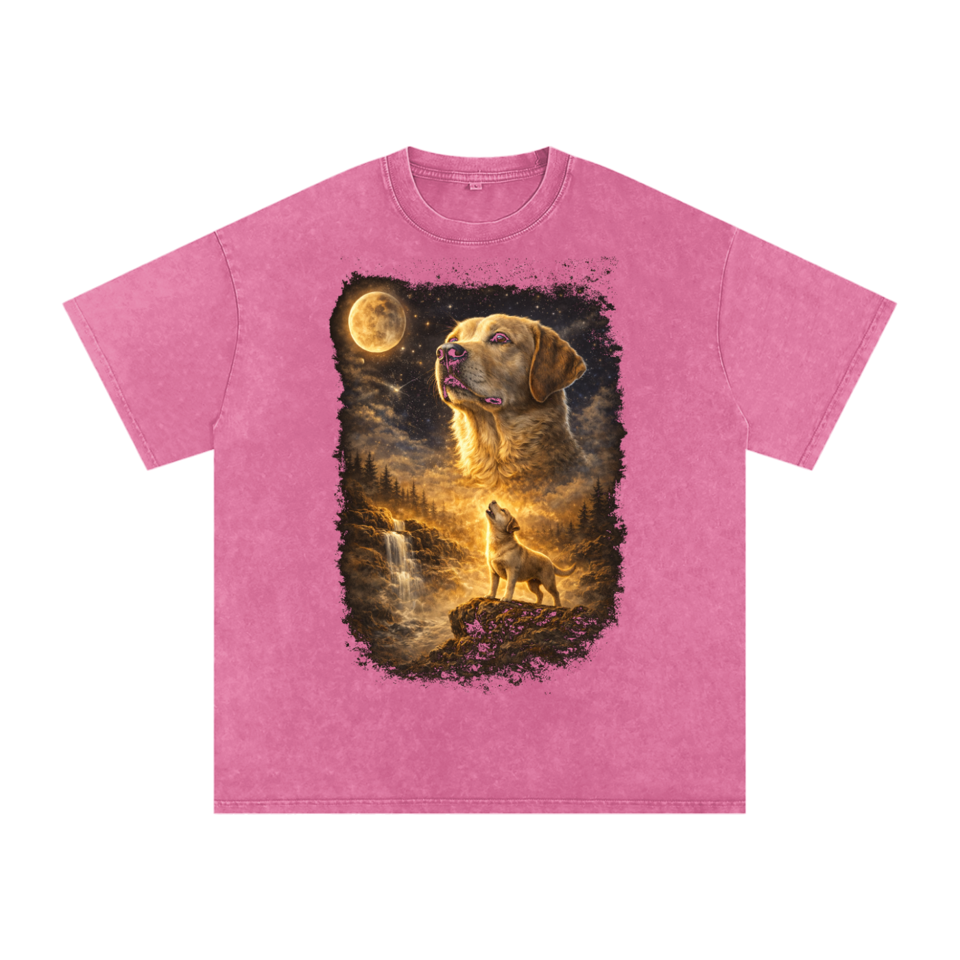 Snow Washed Oversized Cotton T-Shirt