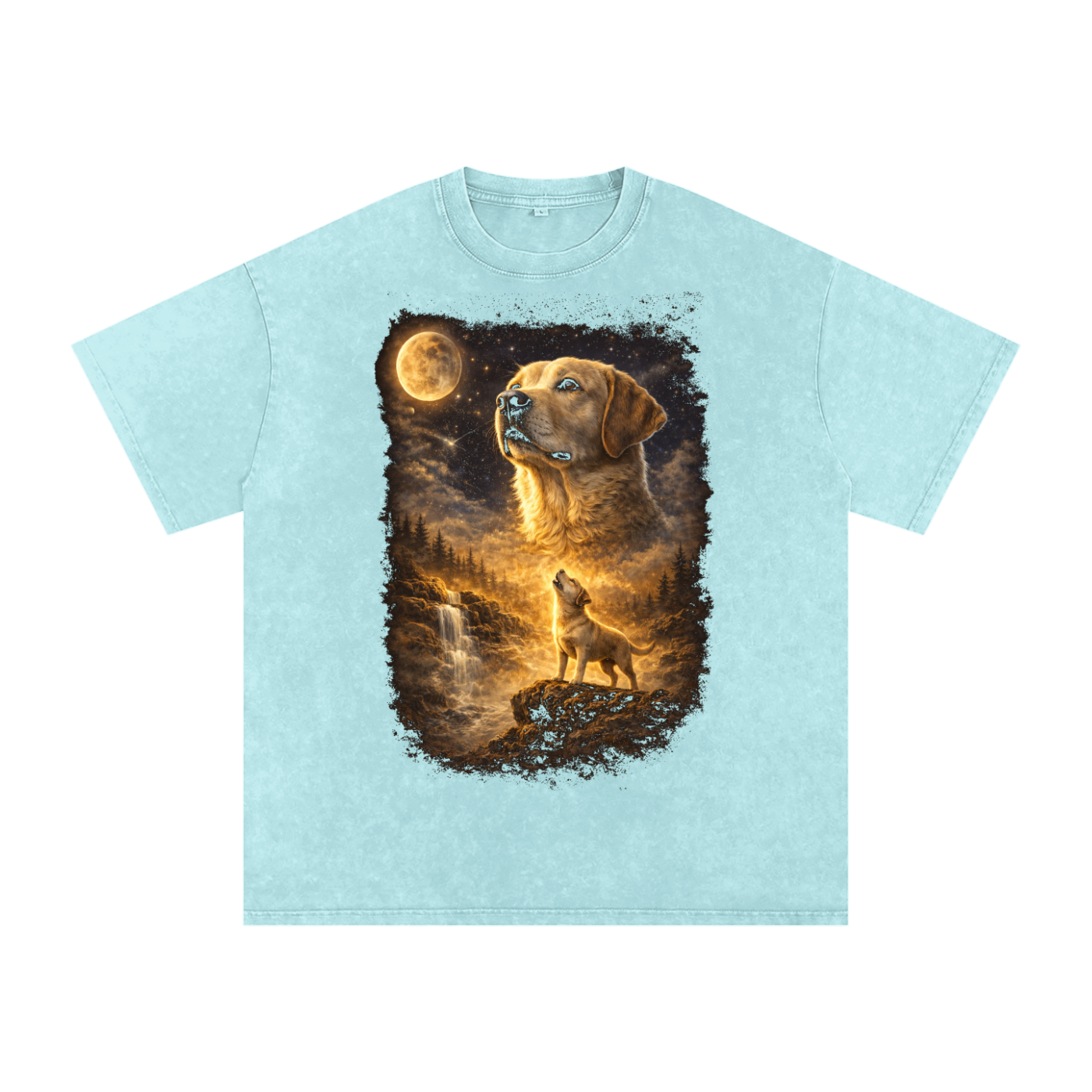 Snow Washed Oversized Cotton T-Shirt