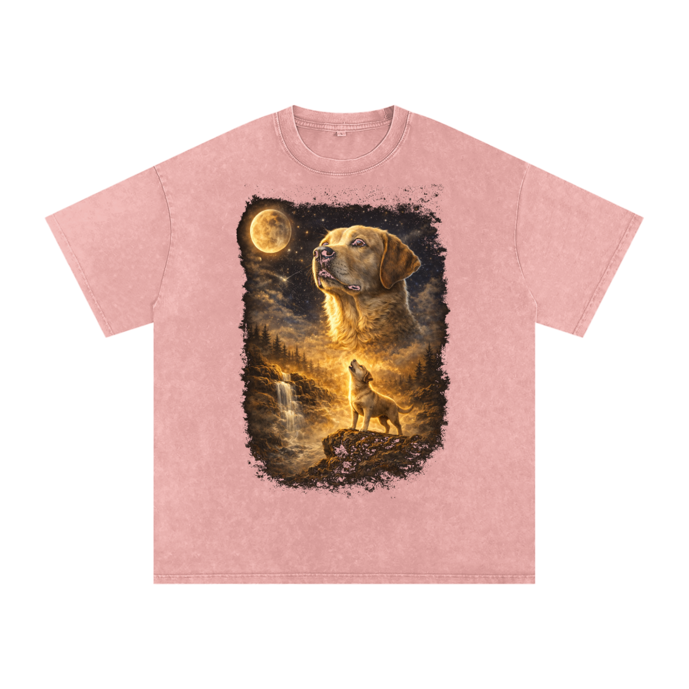 Snow Washed Oversized Cotton T-Shirt