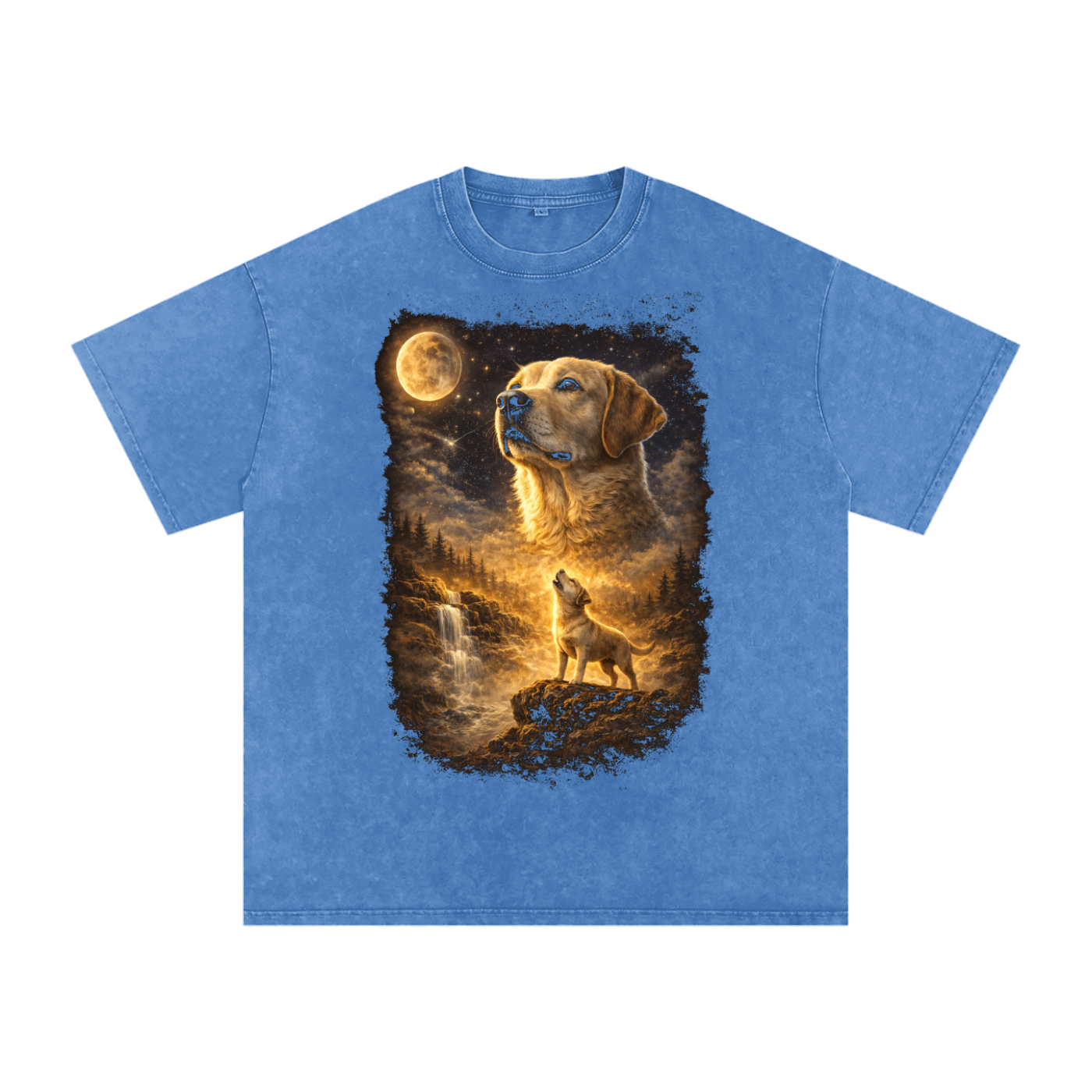 Snow Washed Oversized Cotton T-Shirt