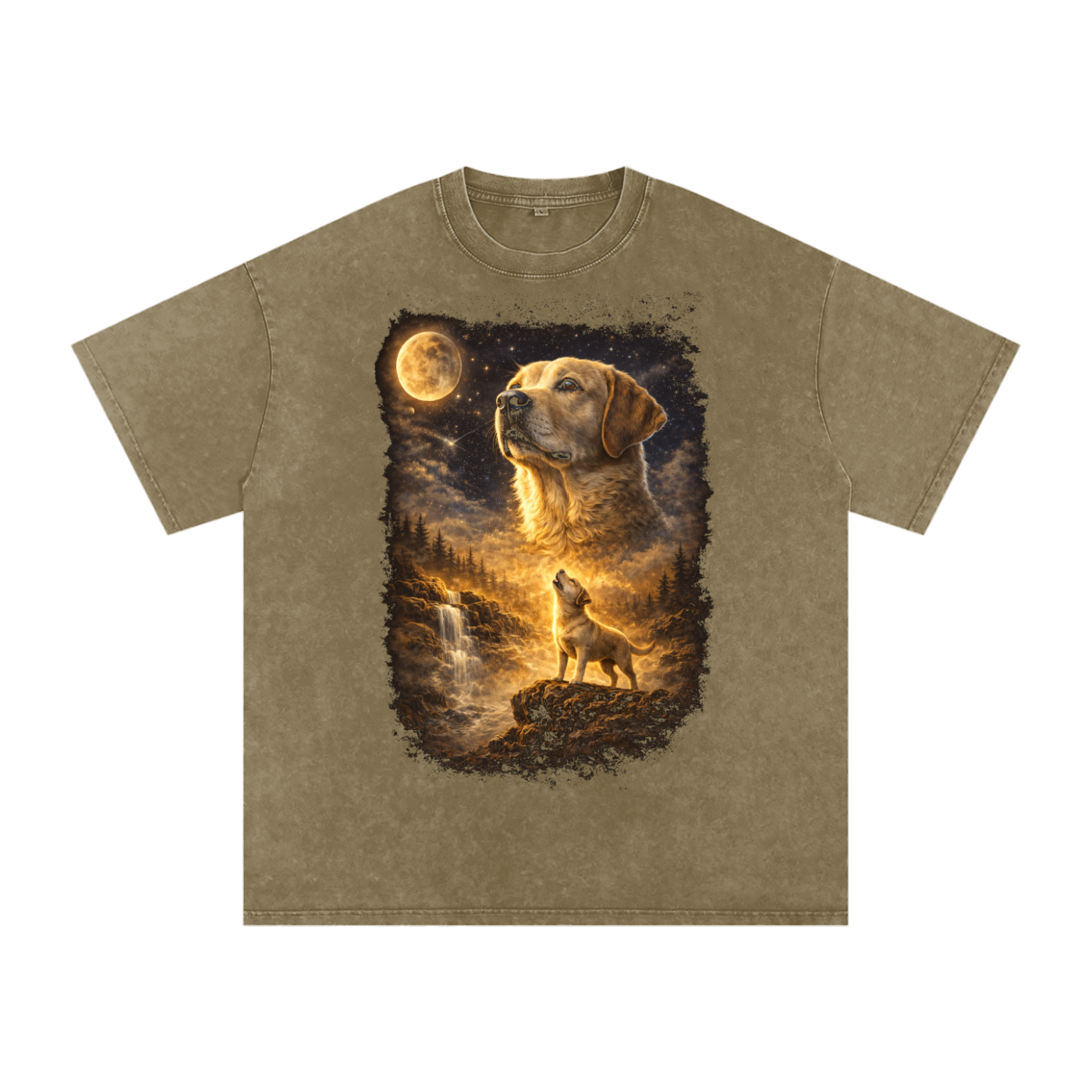 Snow Washed Oversized Cotton T-Shirt