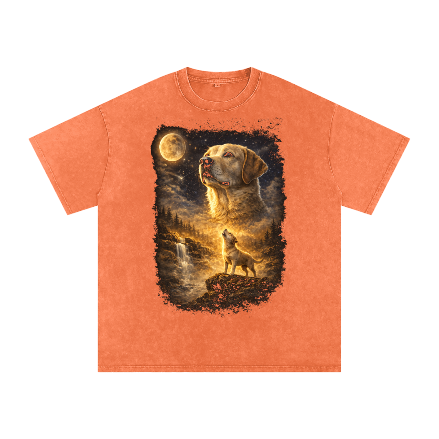 Snow Washed Oversized Cotton T-Shirt